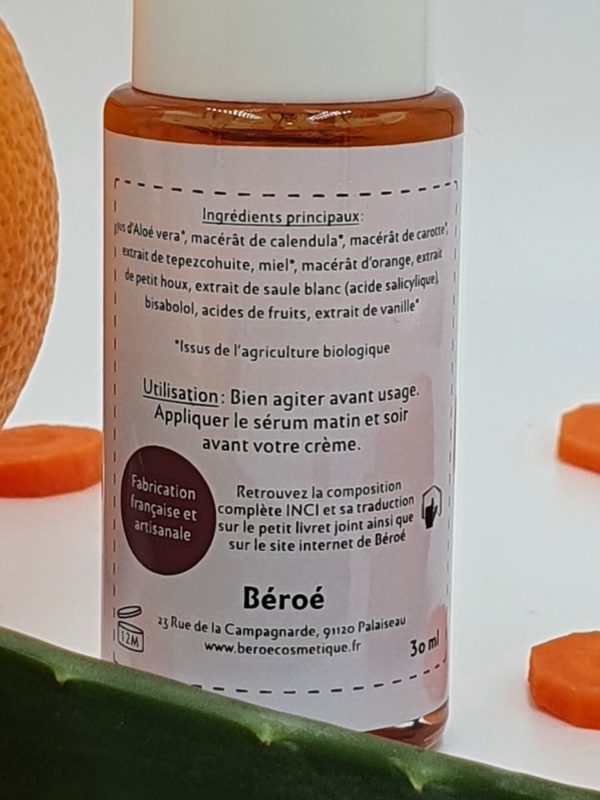 Sérum visage peau terne acnéique et à imperfections - arrière zoomé